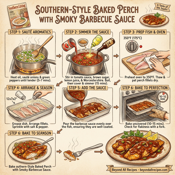 Southern-Style Baked Perch with Smoky Barbecue Sauce instructions