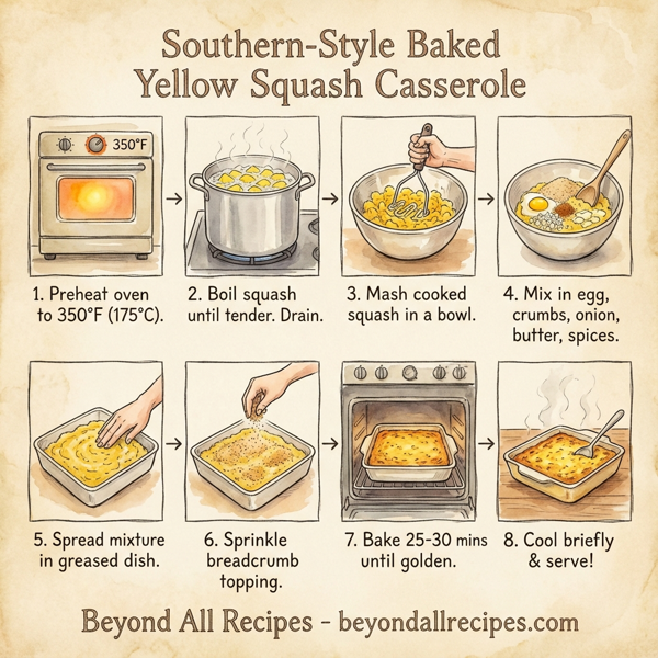 Southern-Style Baked Yellow Squash Casserole instructions
