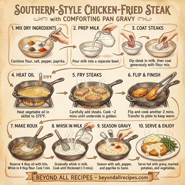 Southern-Style Chicken-Fried Steak with Comforting Pan Gravy instructions
