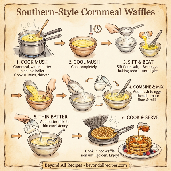 Southern-Style Cornmeal Waffles instructions