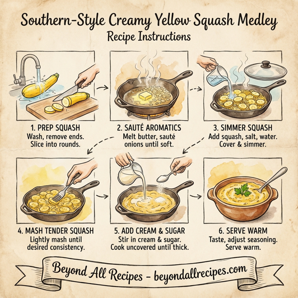Southern-Style Creamy Yellow Squash Medley instructions