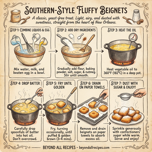 Southern-Style Fluffy Beignets instructions