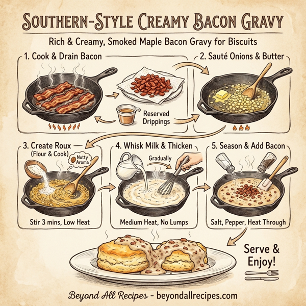 Southern-style Creamy Bacon Gravy instructions
