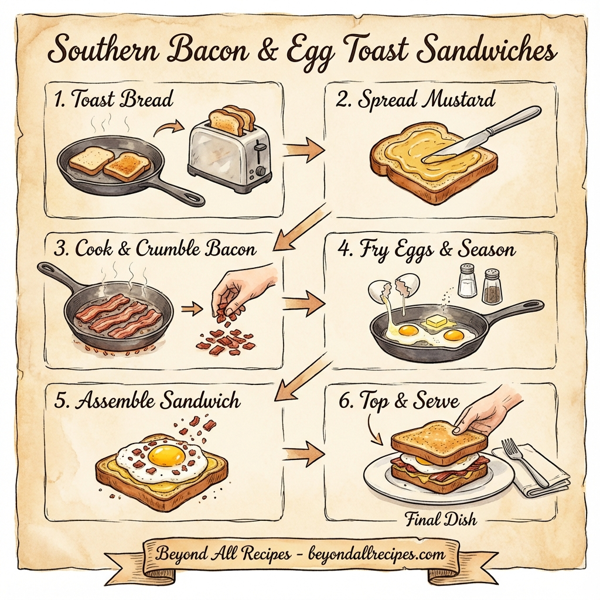 Southern Bacon & Egg Toast Sandwiches instructions