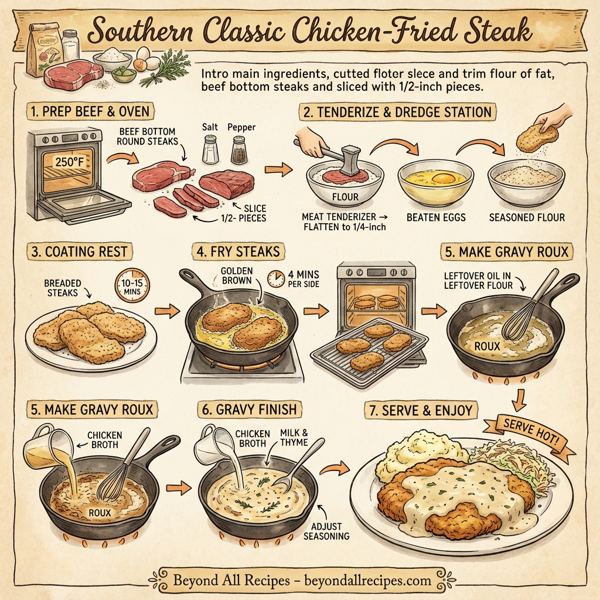 Southern Classic Chicken-Fried Steak instructions