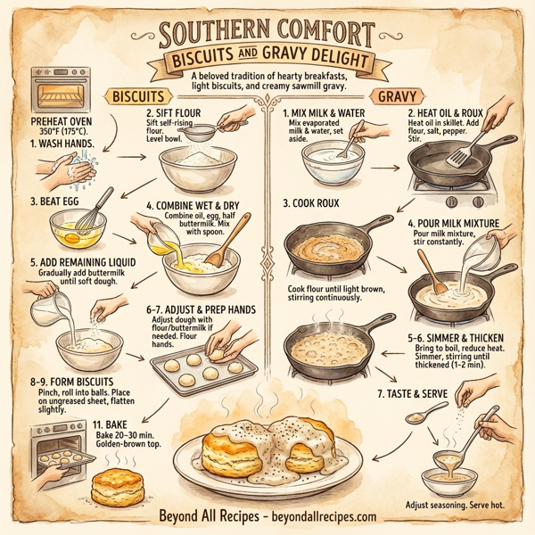 Southern Comfort Biscuits and Gravy Delight instructions