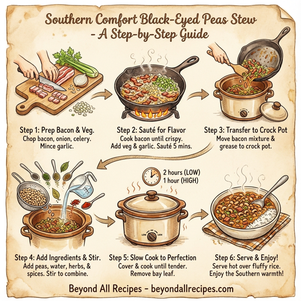 Southern Comfort Black-Eyed Peas Stew instructions