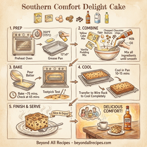 Southern Comfort Delight Cake instructions