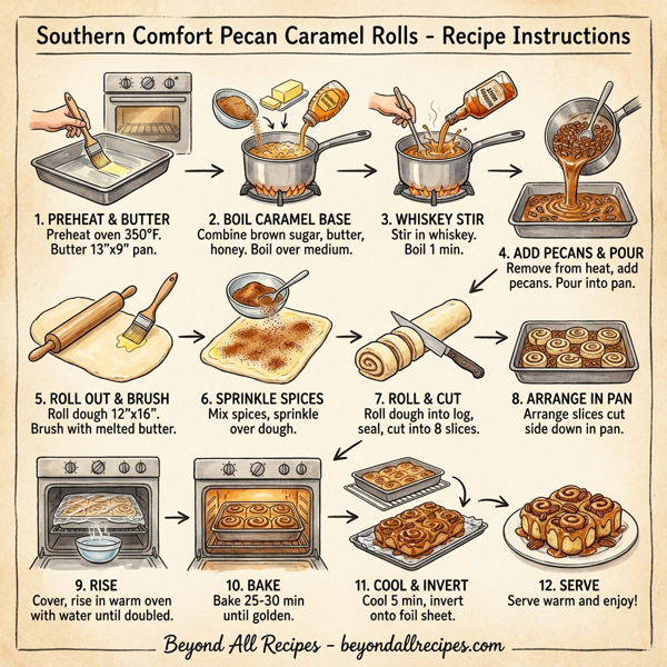 Southern Comfort Pecan Caramel Rolls instructions