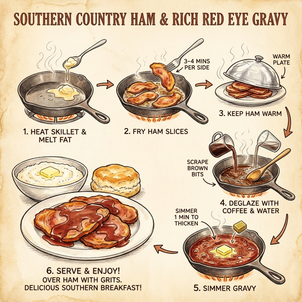 Southern Country Ham with Rich Red Eye Gravy instructions