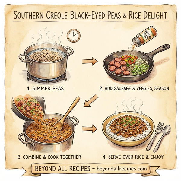 Southern Creole Black-Eyed Peas and Rice Delight instructions