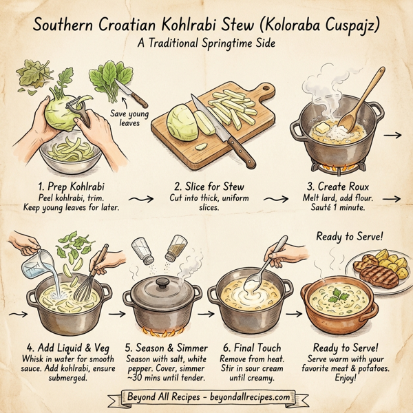 Southern Croatian Kohlrabi Stew (Koloraba Cuspajz) instructions