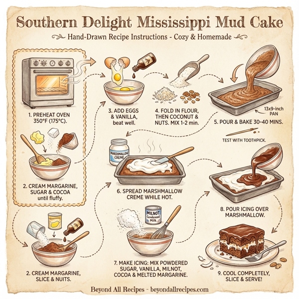 Southern Delight Mississippi Mud Cake instructions