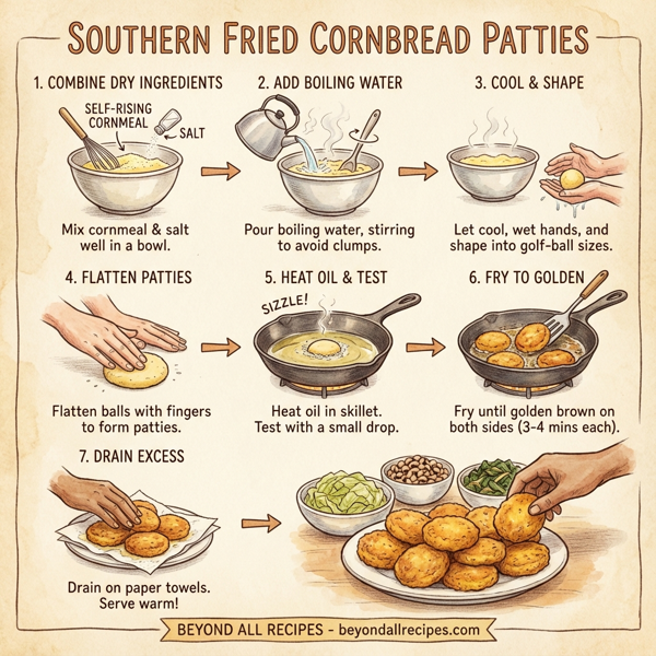 Southern Fried Cornbread Patties instructions