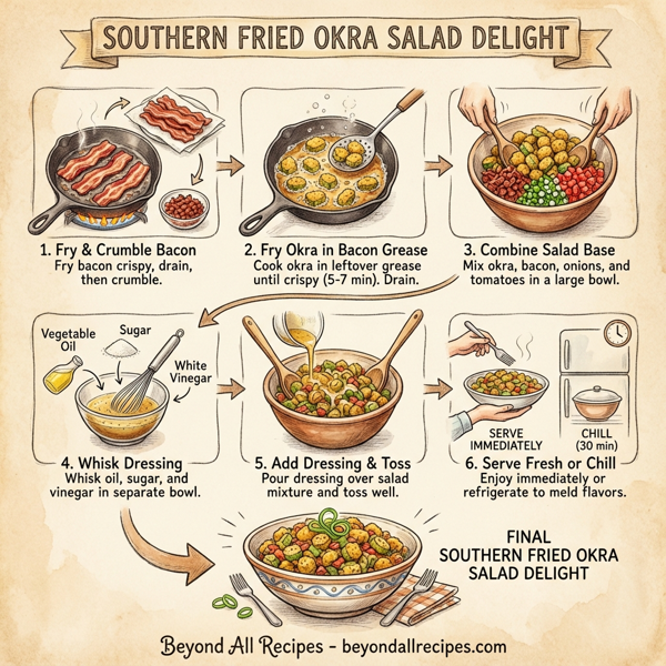 Southern Fried Okra Salad Delight instructions