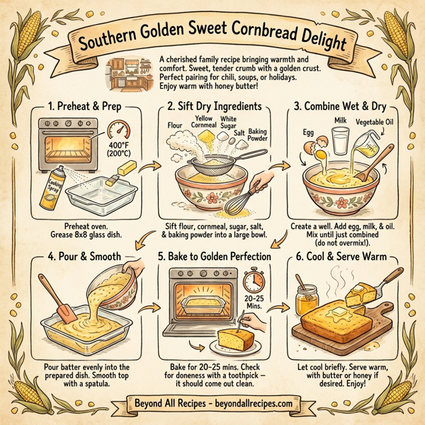 Southern Golden Sweet Cornbread Delight instructions