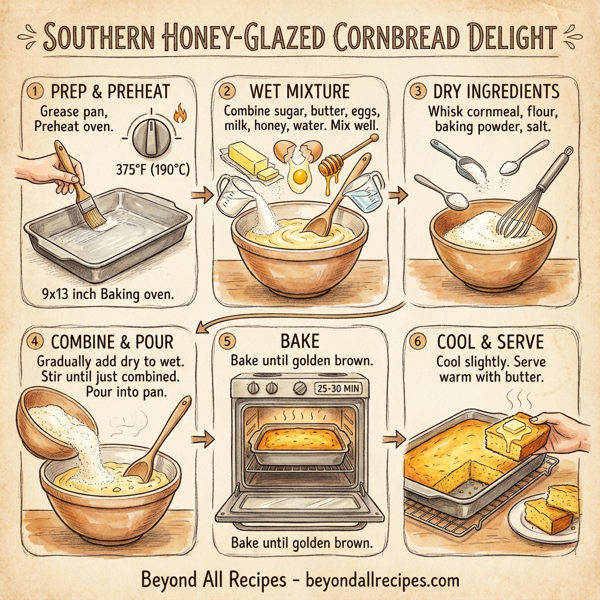Southern Honey-Glazed Cornbread Delight instructions
