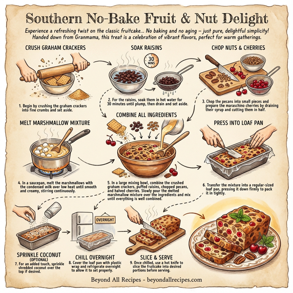 Southern No-Bake Fruit & Nut Delight instructions