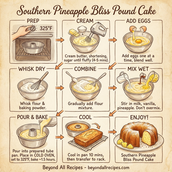 Southern Pineapple Bliss Pound Cake instructions