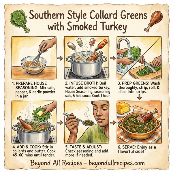Southern Style Collard Greens with Smoked Turkey instructions