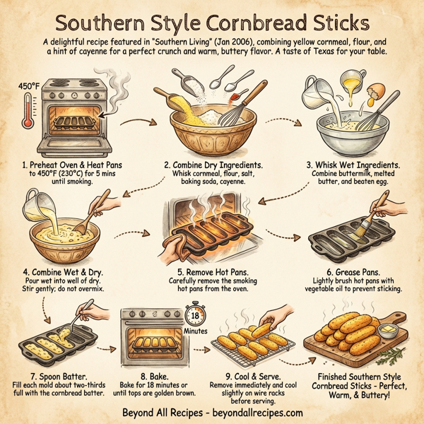 Southern Style Cornbread Sticks instructions