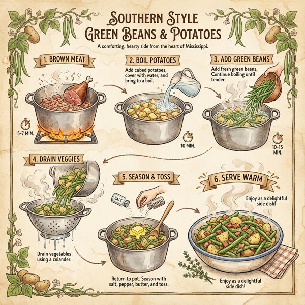 Southern Style Green Beans and Potatoes instructions