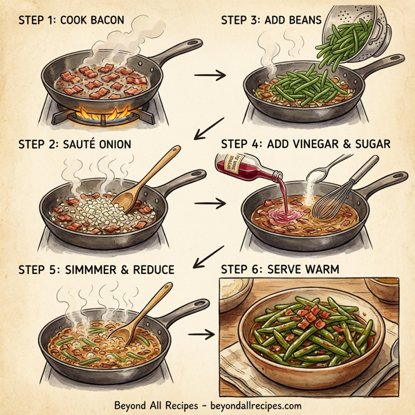 Southern Style Green Beans with Bacon instructions