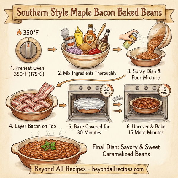 Southern Style Maple Bacon Baked Beans instructions