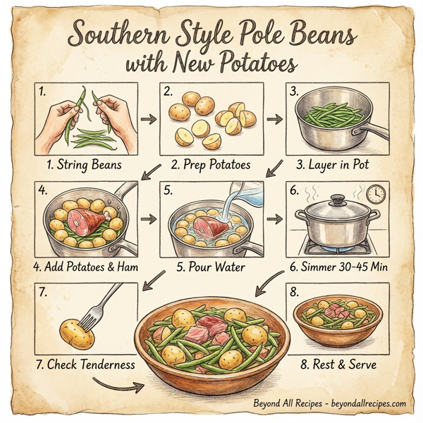 Southern Style Pole Beans with New Potatoes instructions