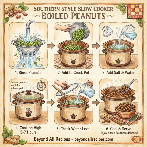 Southern Style Slow Cooker Boiled Peanuts instructions