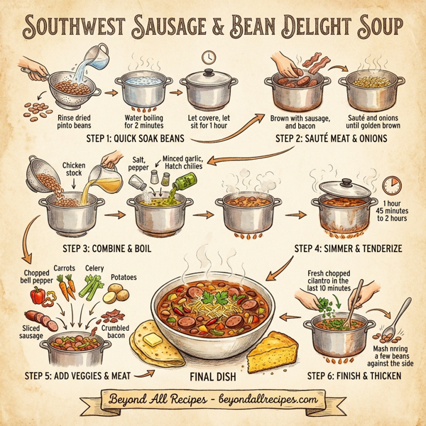 Southwest Sausage & Bean Delight Soup instructions