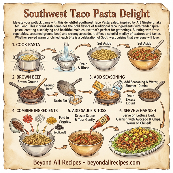 Southwest Taco Pasta Delight instructions