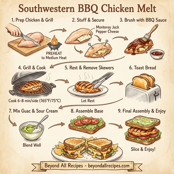 Southwestern BBQ Chicken Melt instructions