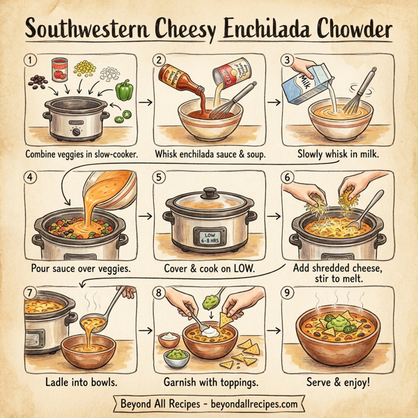 Southwestern Cheesy Enchilada Chowder instructions