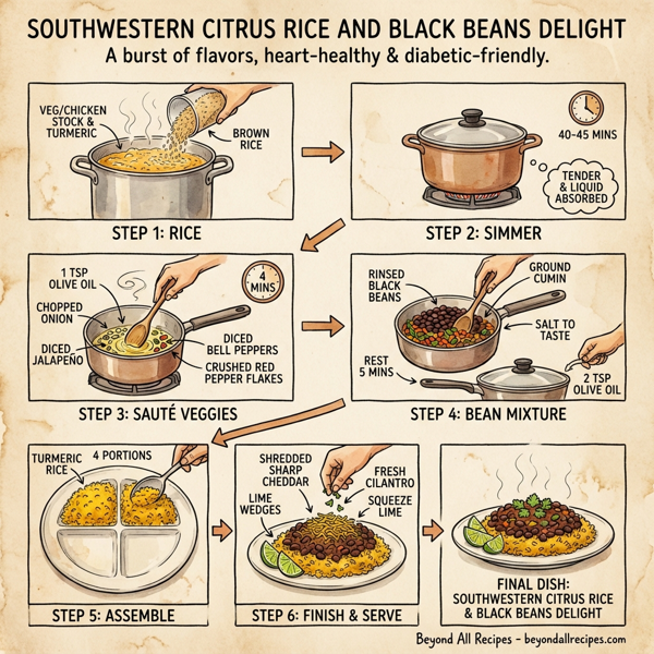 Southwestern Citrus Rice and Black Beans Delight instructions