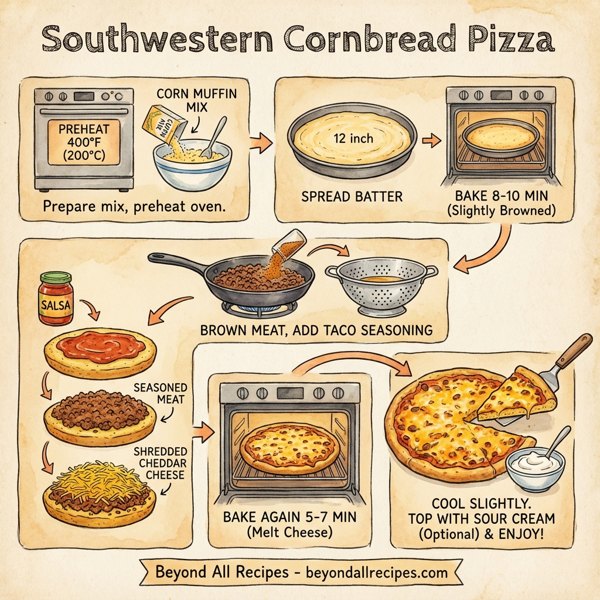 Southwestern Cornbread Pizza instructions