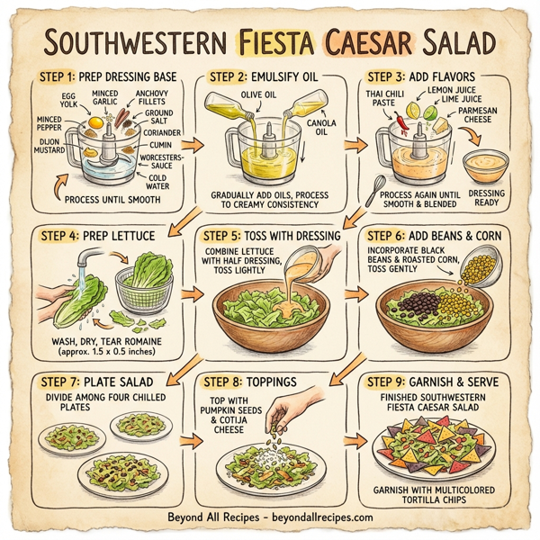 Southwestern Fiesta Caesar Salad instructions