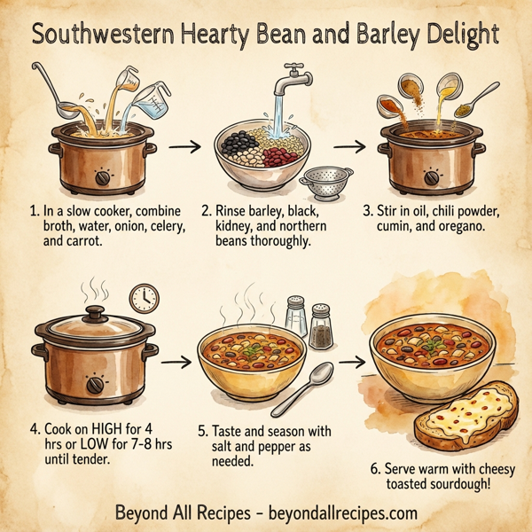 Southwestern Hearty Bean and Barley Delight instructions
