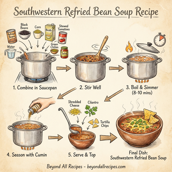 Southwestern Refried Bean Soup instructions