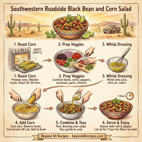 Southwestern Roadside Black Bean and Corn Salad instructions