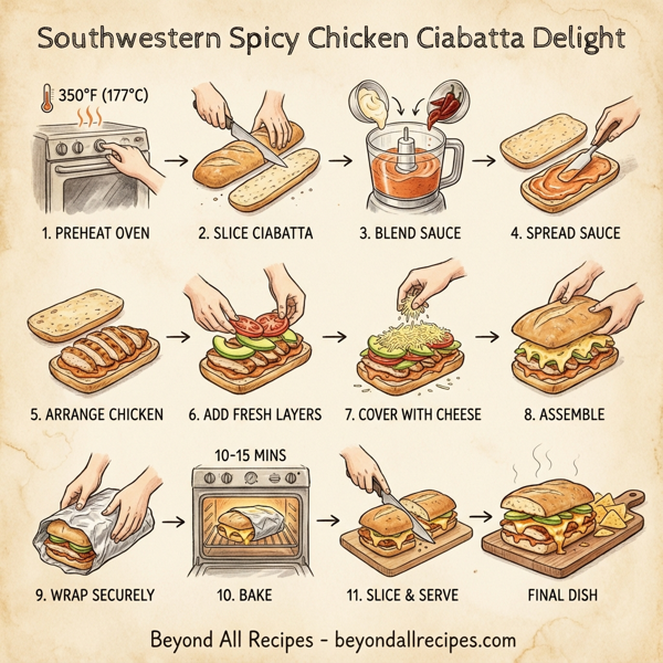 Southwestern Spicy Chicken Ciabatta Delight instructions