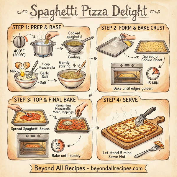 Spaghetti Pizza Delight instructions