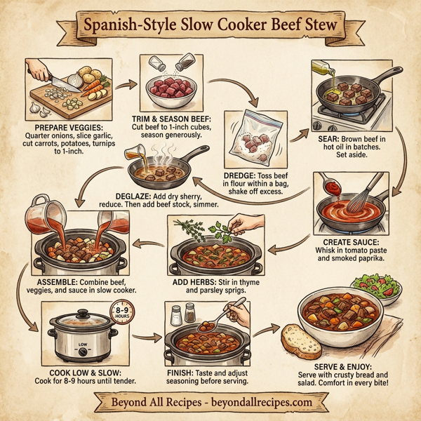 Spanish-Style Slow Cooker Beef Stew instructions