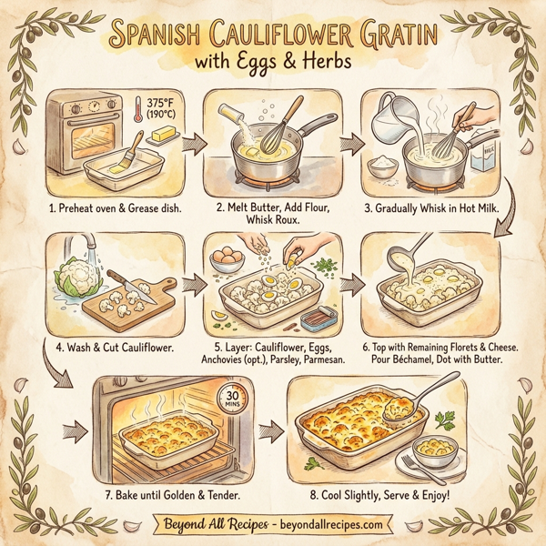 Spanish Cauliflower Gratin with Eggs and Herbs instructions