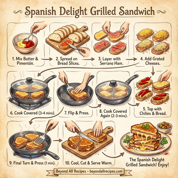 Spanish Delight Grilled Sandwich instructions