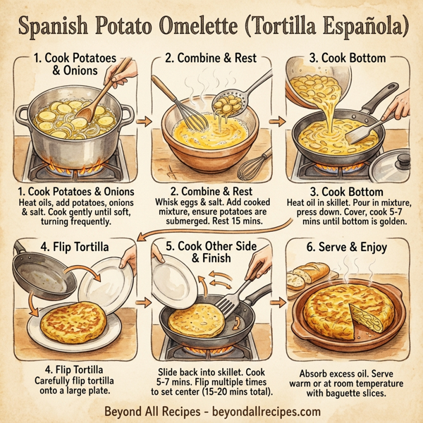 Spanish Potato Omelette (Tortilla Española) instructions
