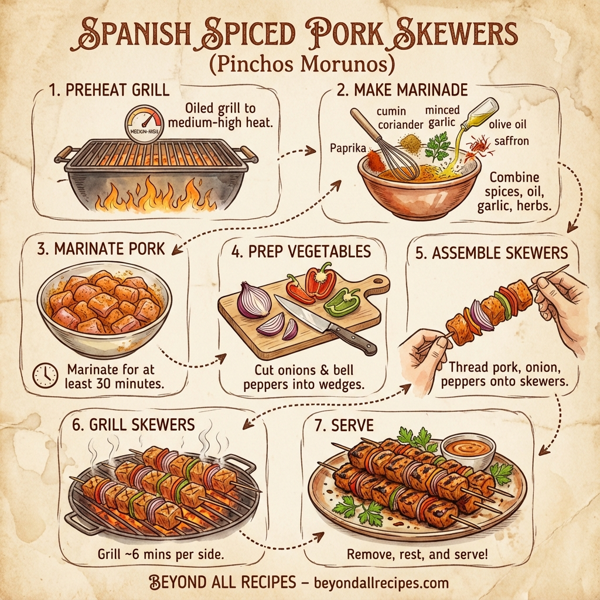 Spanish Spiced Pork Skewers instructions
