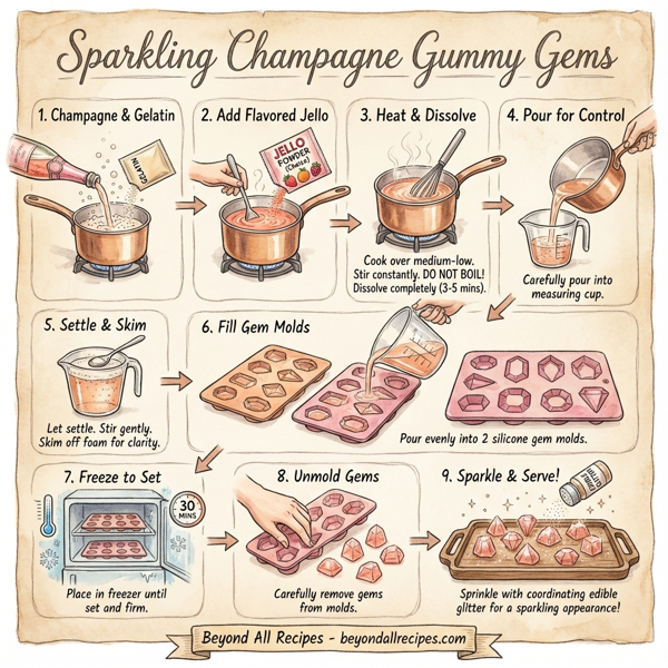 Sparkling Champagne Gummy Gems instructions