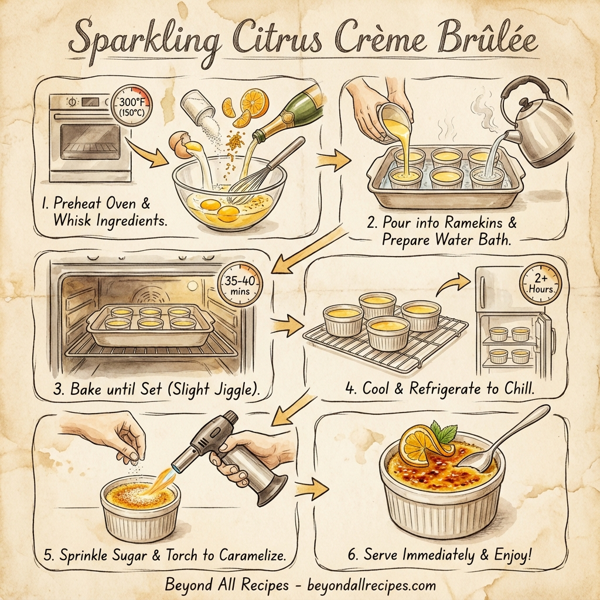 Sparkling Citrus Crème Brûlée instructions