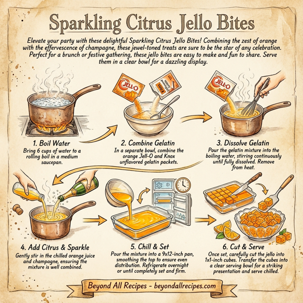 Sparkling Citrus Jello Bites instructions
